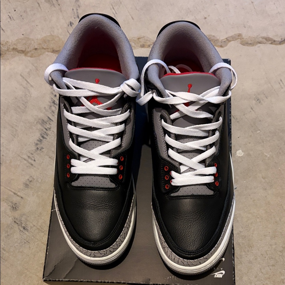 Air Jordan 3 OG Black/Fire Red/Cement size 12
